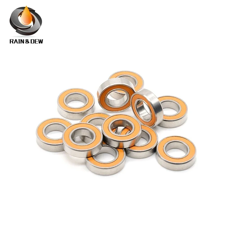 1PCS  S6800 2RS CB ABEC7 10x19x5 mm 6800 Stainless steel hybrid ceramic ball bearing Without Grease Fast Turning