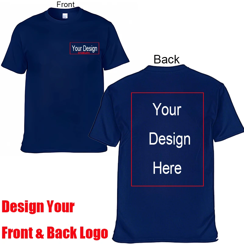 Men's Personalized Cotton T-shirt Custom Text Name Tsihrts Add Your Own Message Fashion men tshirt bigger size 4XL 5XL, image 2