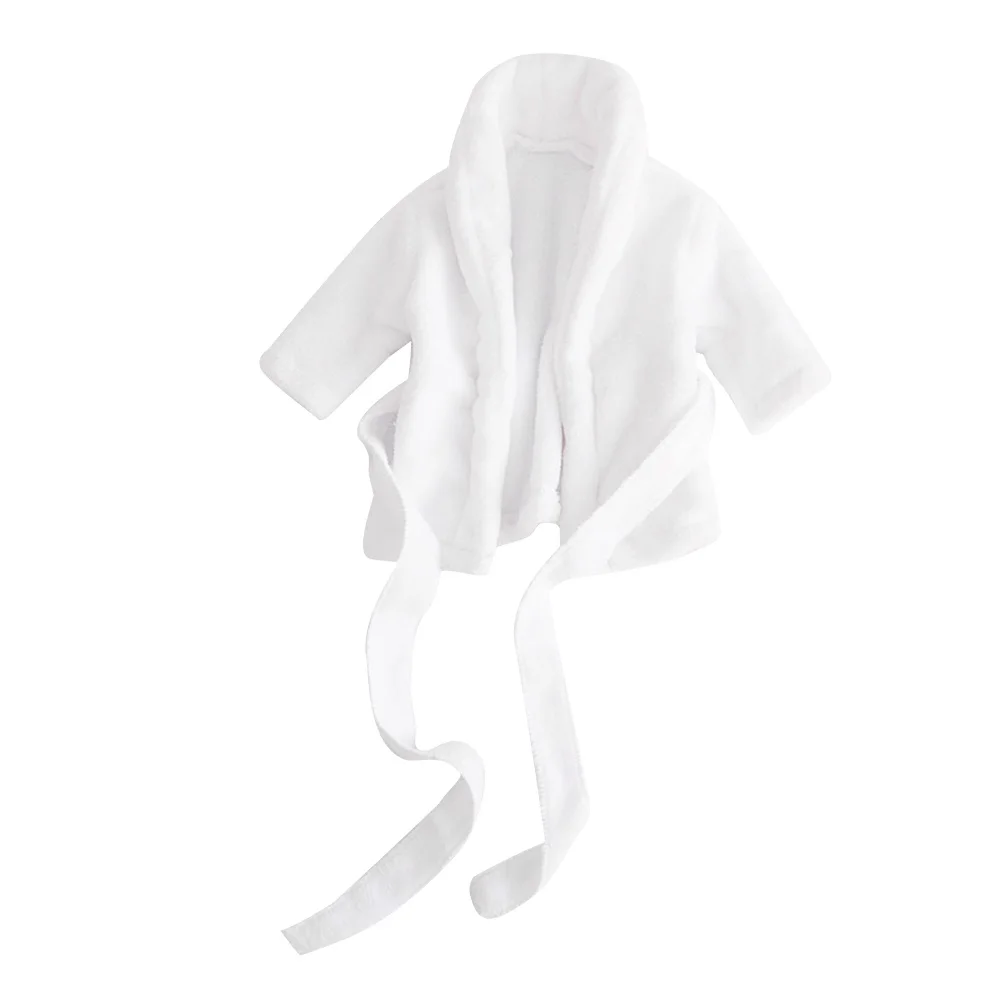 رداء حمام للأطفال مصنوع من القطن الخالص الناعم الماص لحديثي الولادة، سريع الجفاف ومريح وصديق للبشرة، أبيض من عمر 3 إلى 6 أشهر #3