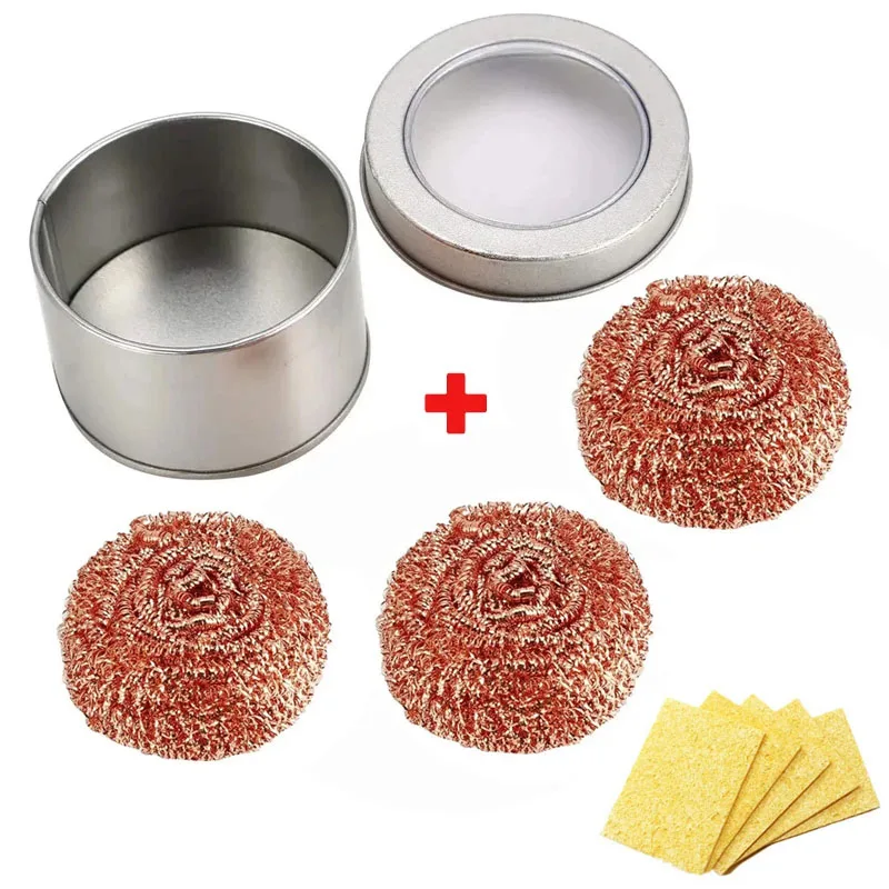 Metalldraht mit Ständer-Set zum Schweißen und Entlöten, Lötkolbenspitzen-Reiniger, Stahlkugel-Filter zur Zinnentfernung
