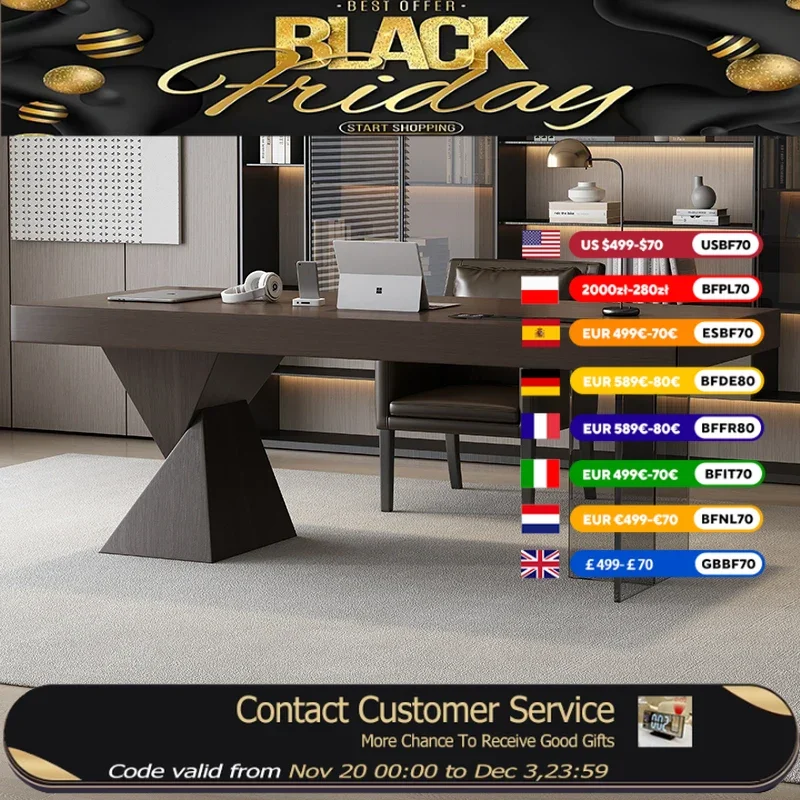 

Деревянный роскошный менеджерский стол, современный дизайнерский эстетический большой стоячий компьютерный стол, игровой ноутбук, мебель Escritorios