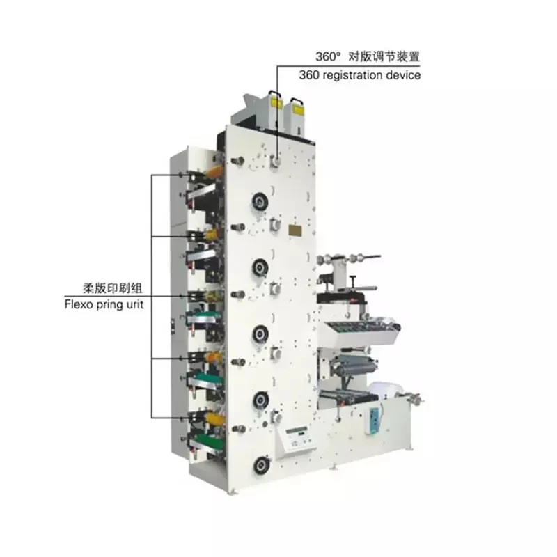 2023 Factory Supply New 4 Colour Flexo Printing Machine Mutifuctional 3D Paper Printer for Plastic Bag Paper Cup Production Line