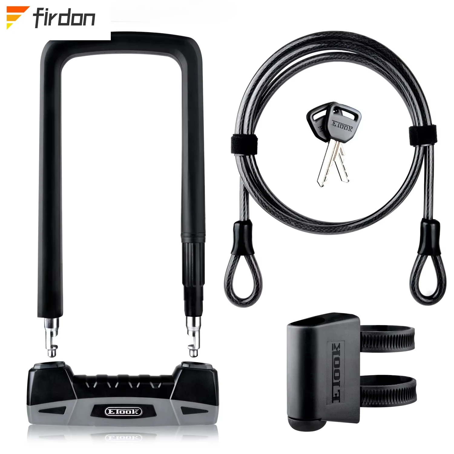 

ETOOK Heavy Duty D-lock Bicycle U Shape Locks Strong Bike Scooter Lock