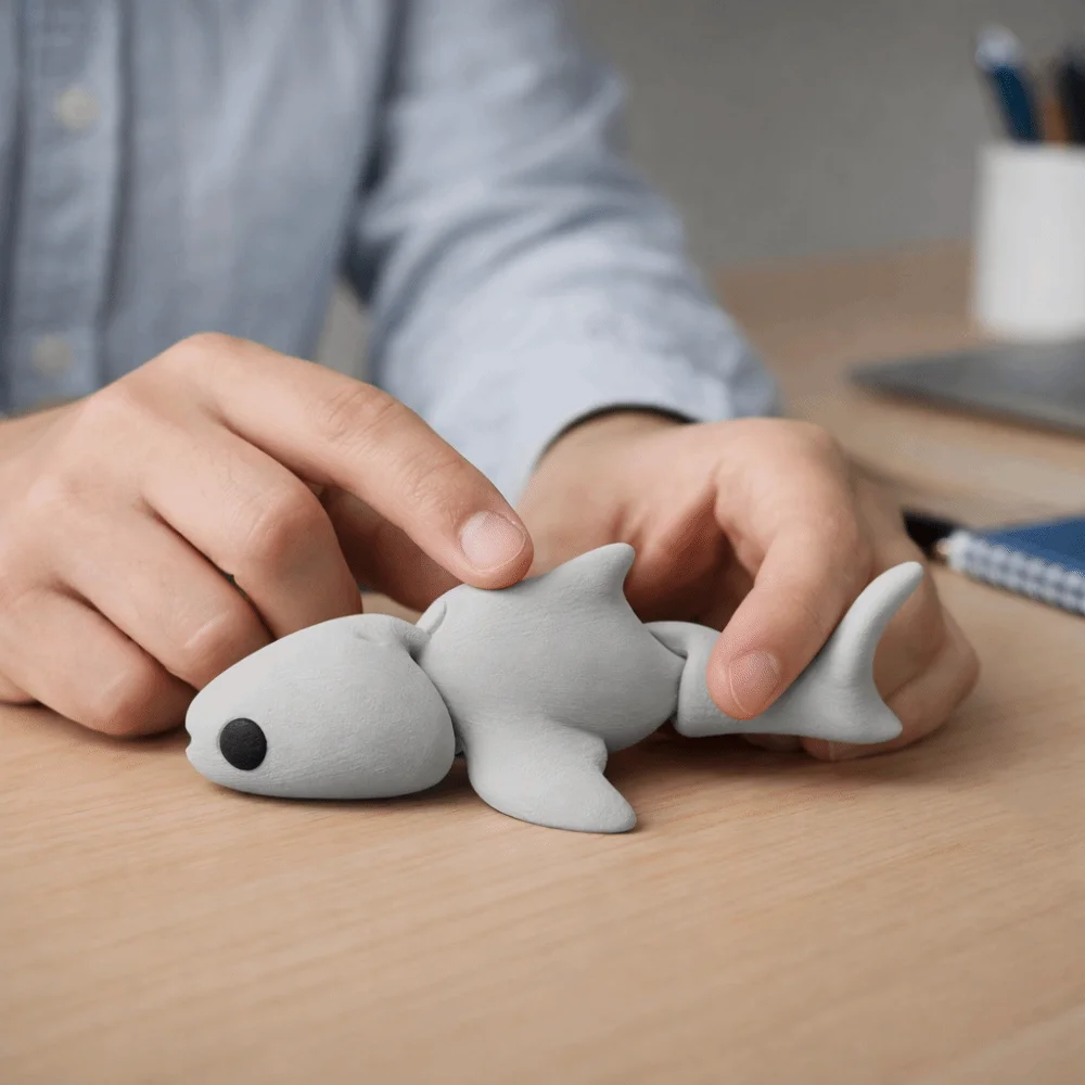 Cute Flexible 3D Printed Animal Joint Multi-Joint Movable Mini Simulation Animal Unique Marine Animal Model Desk Decor