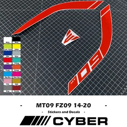 MT-09 FZ-09 SP yeni Sticker çıkartması için YAMAHA mt 4 mt 14-20 motosiklet yakıt tankı eğrisi hattı Sticker içi boş uyar