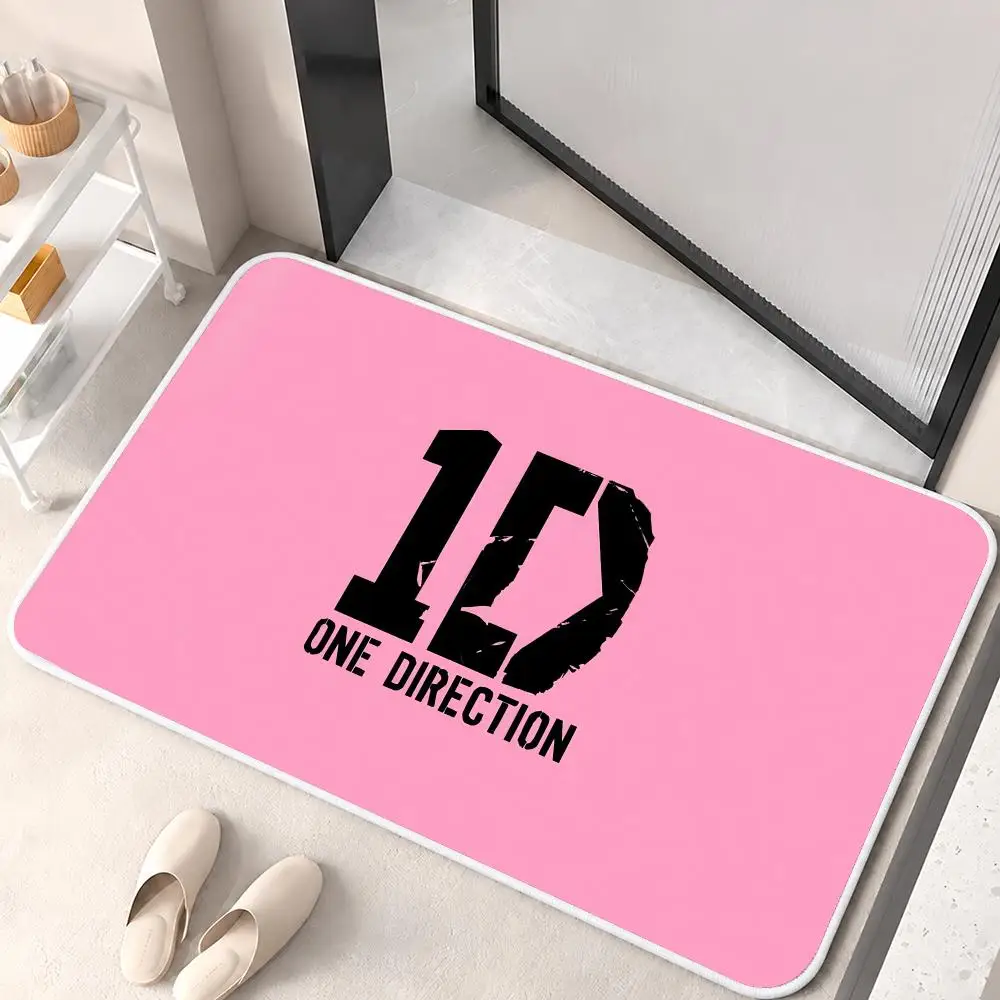 One D-Direction Pop Band Logo Floor Mat Flannel Rug Soft Non Slip Door Mat For Bathroom Bedroom Kitchen Living Room Home Decor