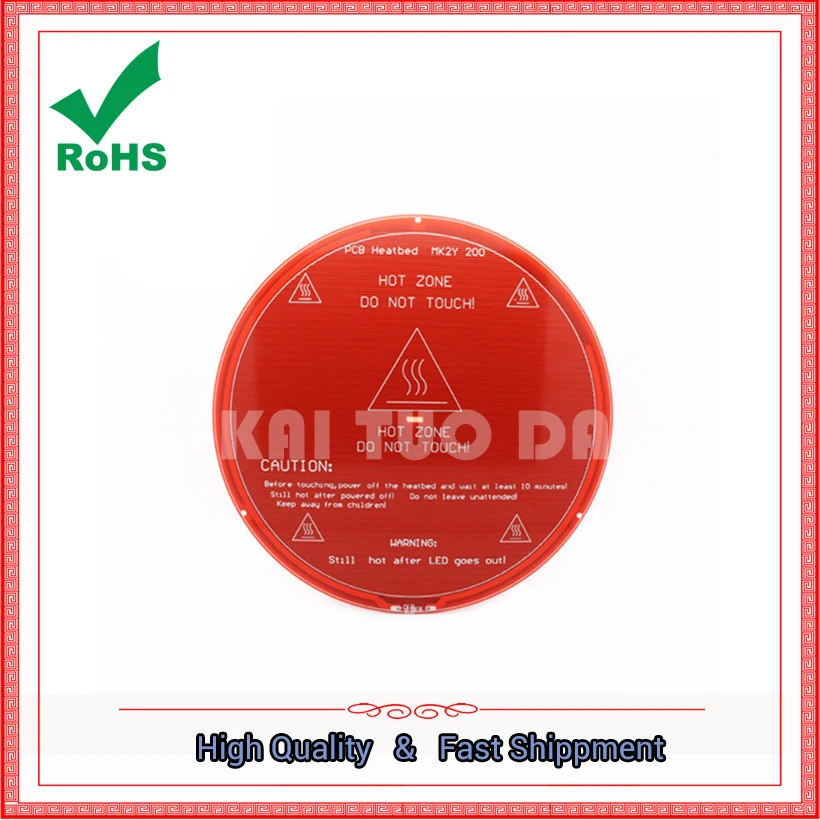 3D Printer Accessories PCB Heating Plate MK2Y Round Diameter 200mm Heating Hot Bed Insulation Board