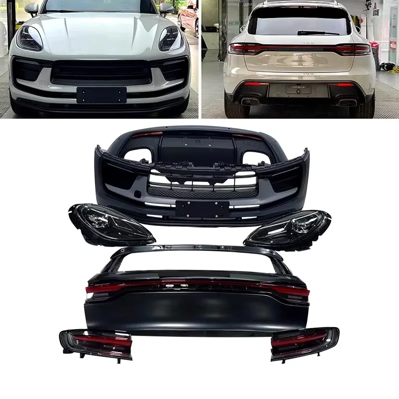 Car Body Kit for Porsche Macan 14-21 Modified 23 New Style Front Rear Bumper Assembly Tailgate Taillight