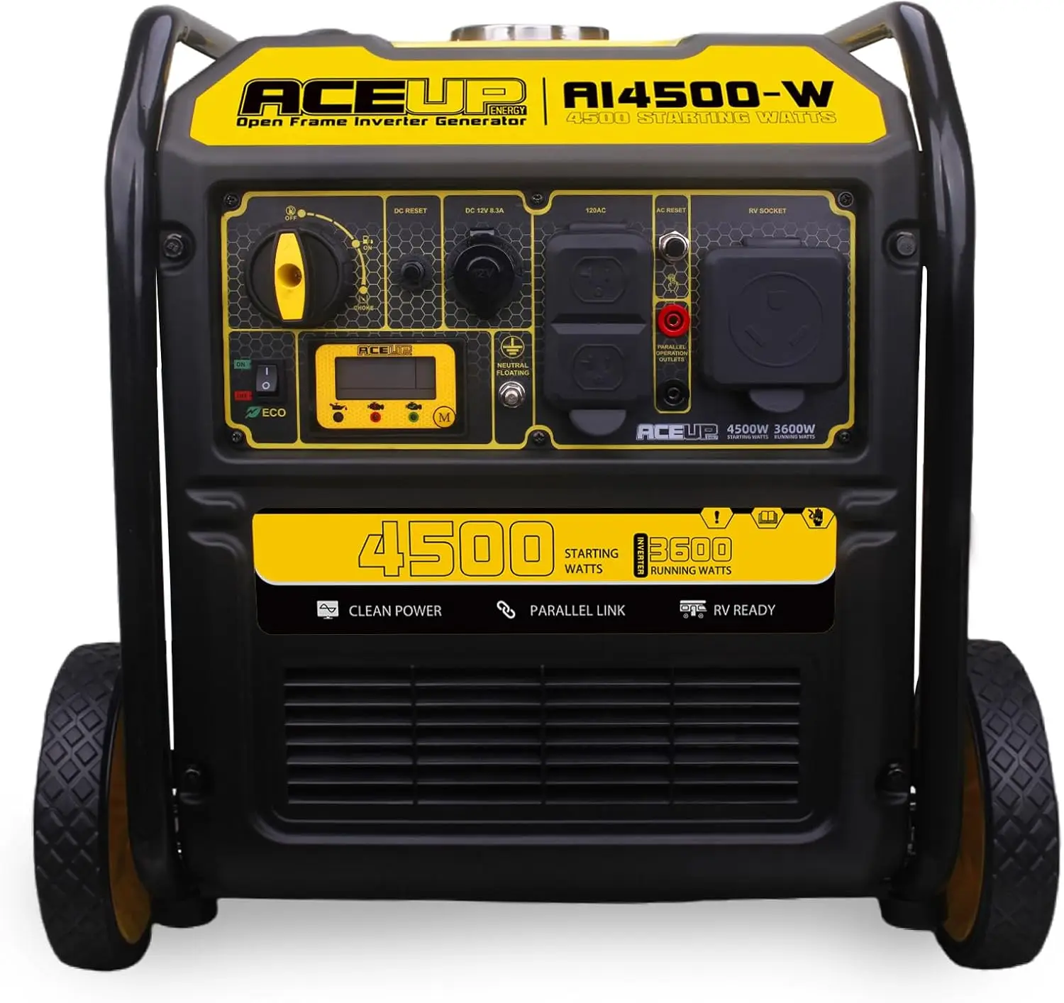 Aceup Energy 4500 Watt Gas Powered Generator, Inverter Portable Generator 223cc for RV Camping Home Use, EPA Compliant