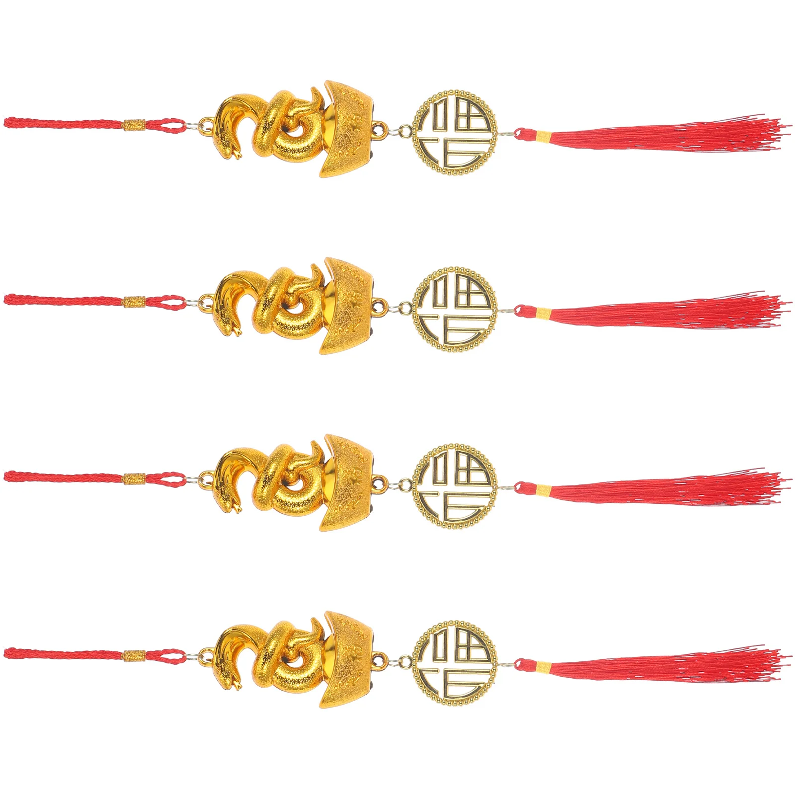 4 قطعة بونساي معلقة قلادة السنة الصينية الجديدة الديكور مشرق الأحمر شرابة زخرفة للمنزل متجر مكتب عطلة ديكور احتفالي #2