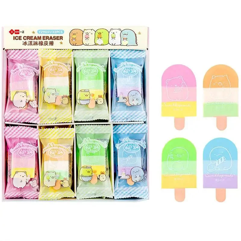 Ice Cream Eraser Cute Animal Colored Pencil Rubber Erasers Animal Pencil Erasers Stationery Kids Gift