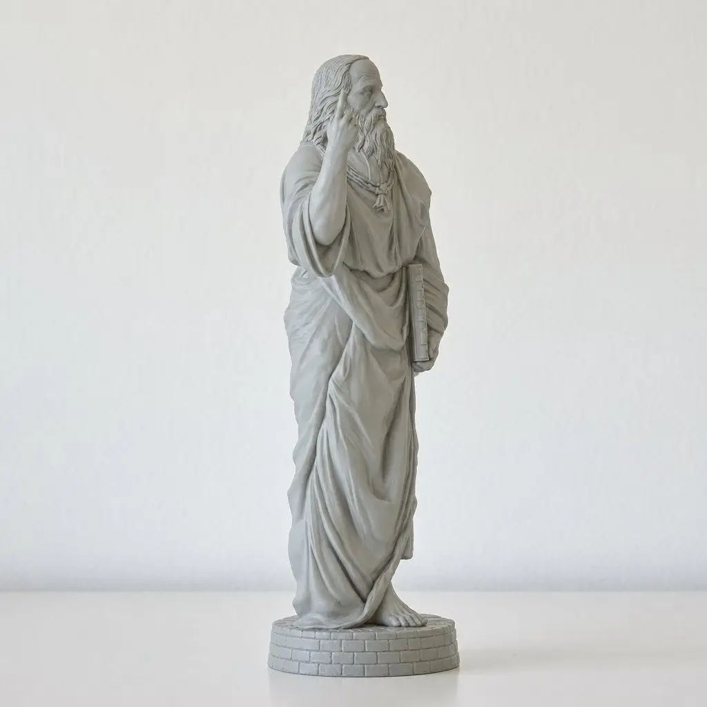 Statue of Plato The Guide Ancient Greek Philosopher Sculpture Collection Model 3D Printed Coloring Self-assembly Miniature