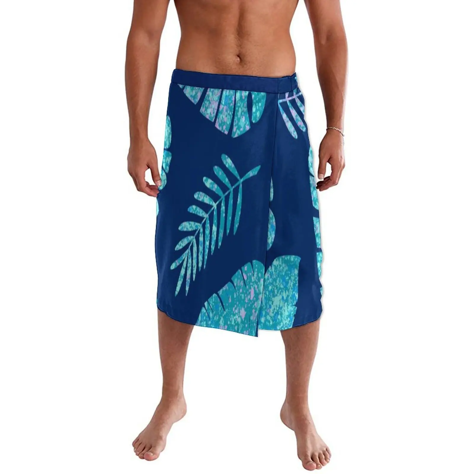 فستان شاطئي أزرق بنقوش زهرية ع - مراجعة Sarong Men Wrap وسعره