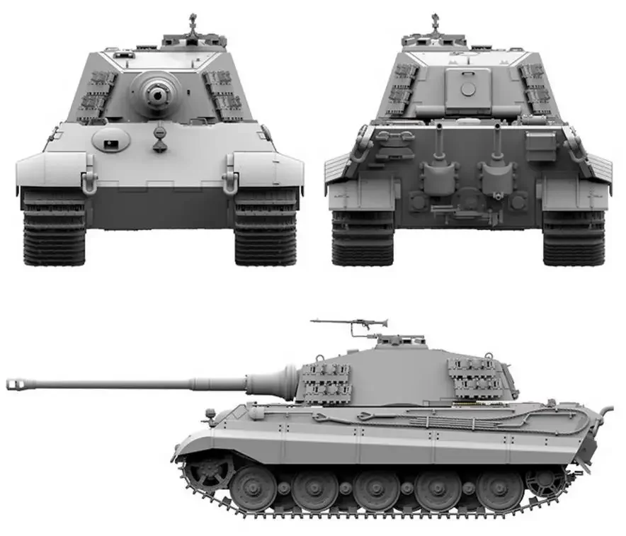 U-STAR NO-005 1/48 Scale Sd.Kfz.182 KING TIGER KRUPP FLAT-FRONT PRODUCTION TURRET(H) Modle Kit