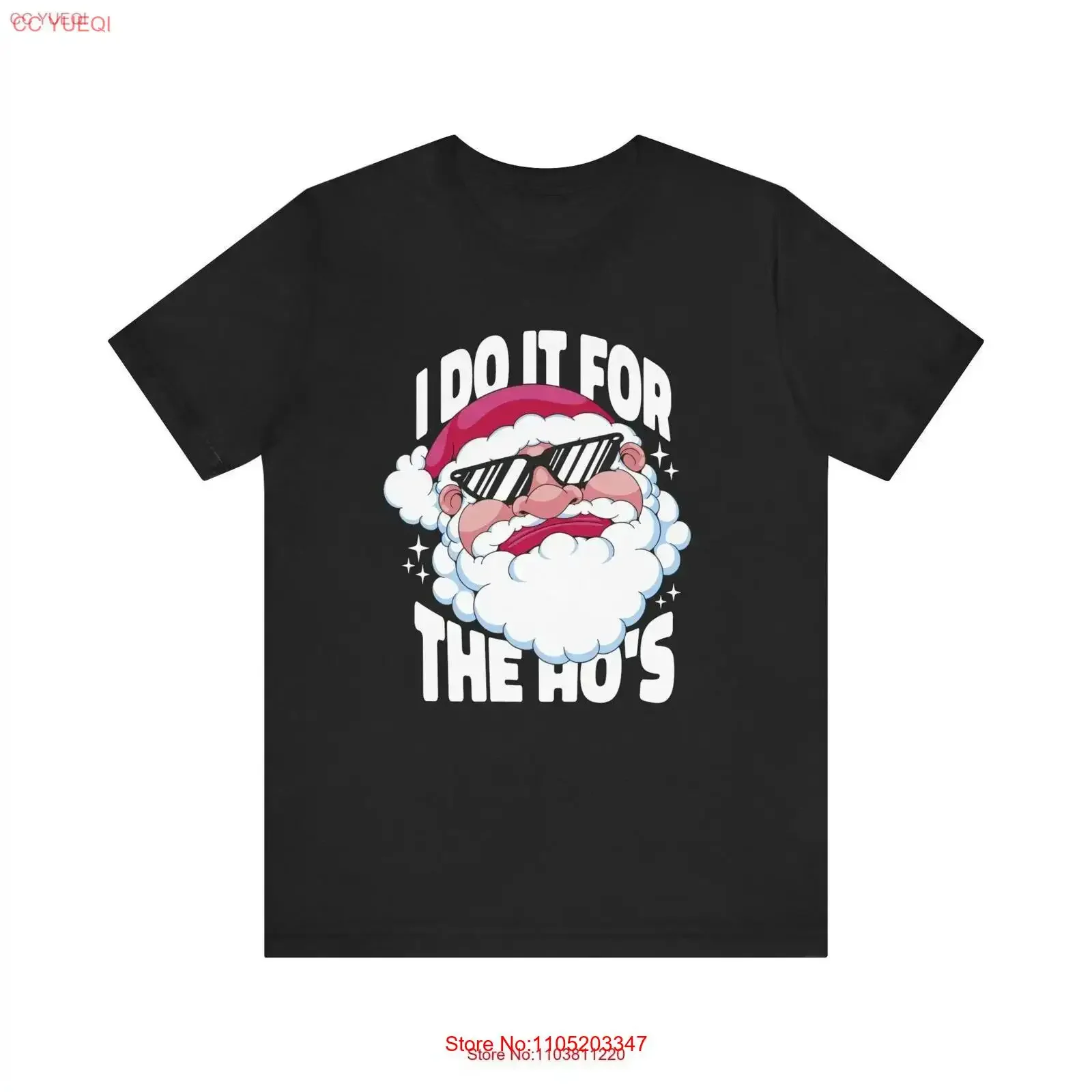 

Футболка «Сделай это для чухаса» с солнцезащитными очками Санта-Клауса FUnny And Ho уютные рождественские шутки винтажные мытые универсальные удобные