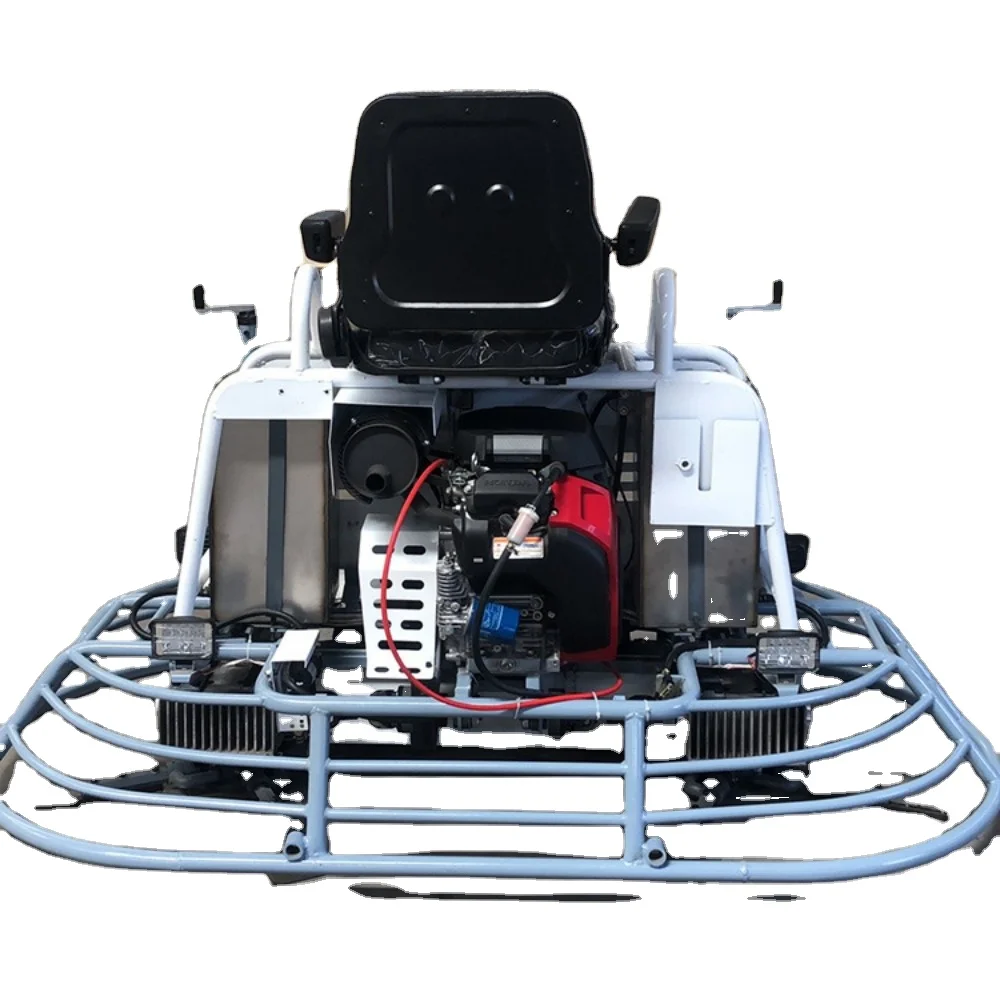 Mini Ride On Power Trowel Double Pan Disc High Efficiency Engine Driven Concrete Finishing Machinery