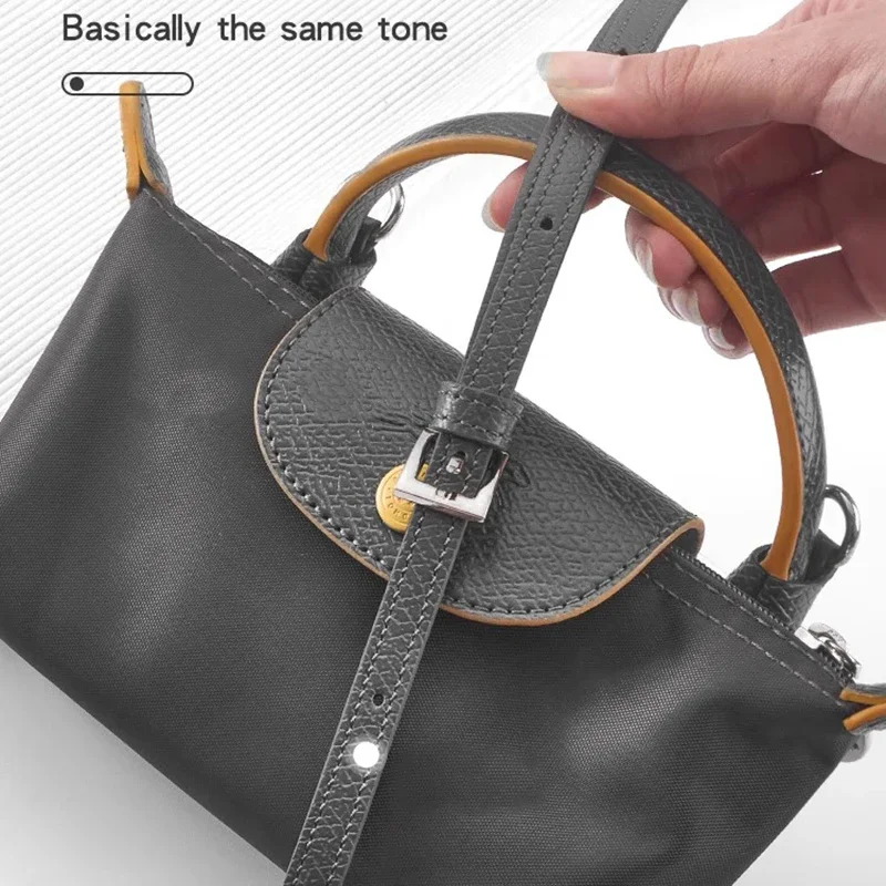 Bag Straps Set for LONGCHAMP Mini Bag Leather Accessories DIY Transformation Punch Free Shoulder Crossbody Conversion