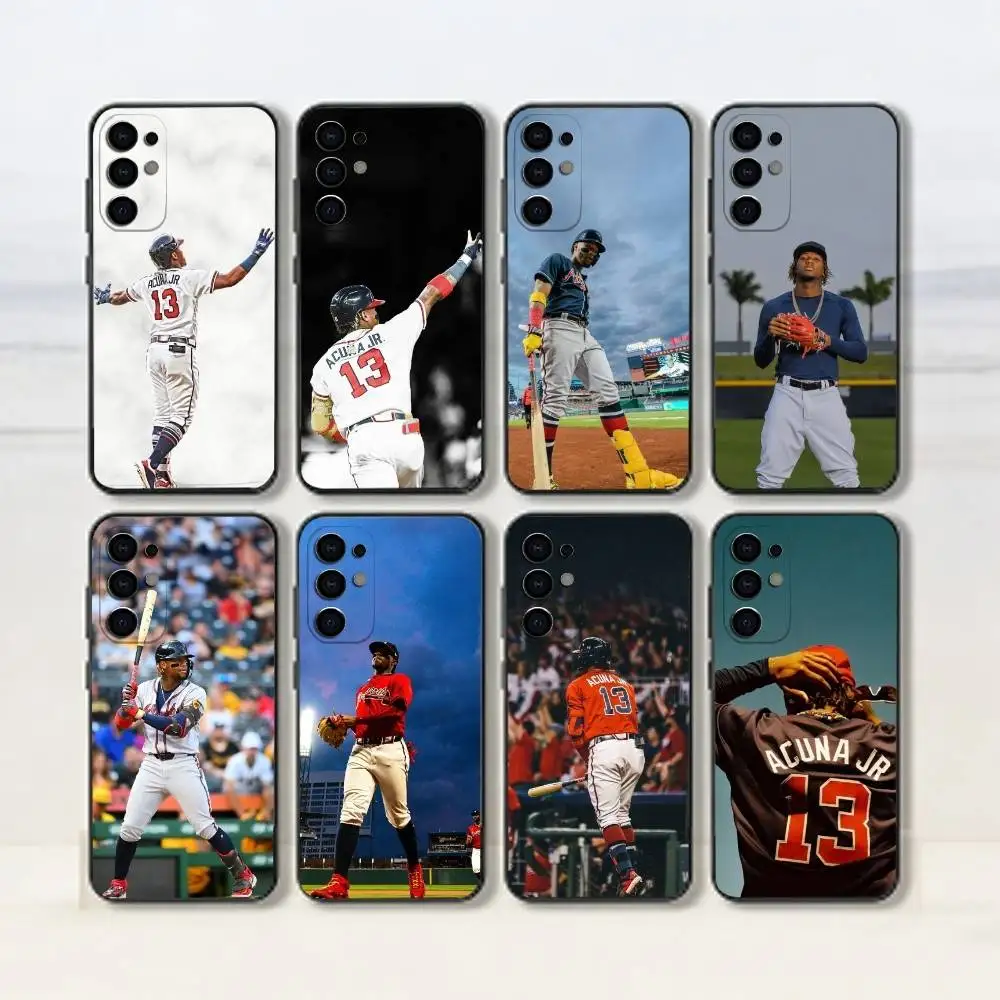 Ronald Acuna-Venezuela Rena-Center-fielder-Baseball-Sport Phone Case Black Silicone Soft For Samsung S25,S24,S21,S22,S23,S30,U