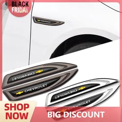 2pcs Car Styling Metal Alloy Badge Car Body Side Wing Fender Decoration Sticker For Chevrolet Cruze Lacetti Captiva SS Z71 Sonic