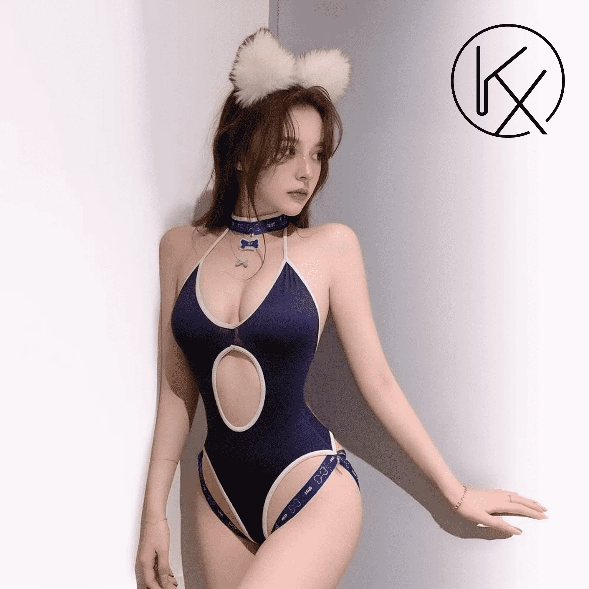 kaixiggmm Sexy lingerie, cute puppy jumpsuit, abstinence style, pure desire, temptation, uniform, swimsuit set