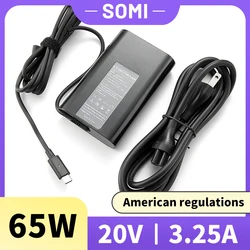 Dell Latitude için 65W 20V Dell USB tip C Laptop adaptörü 7420 7370 7275 5285 5420 7320 7410 5179 7390 5320 güç kaynağı şarj
