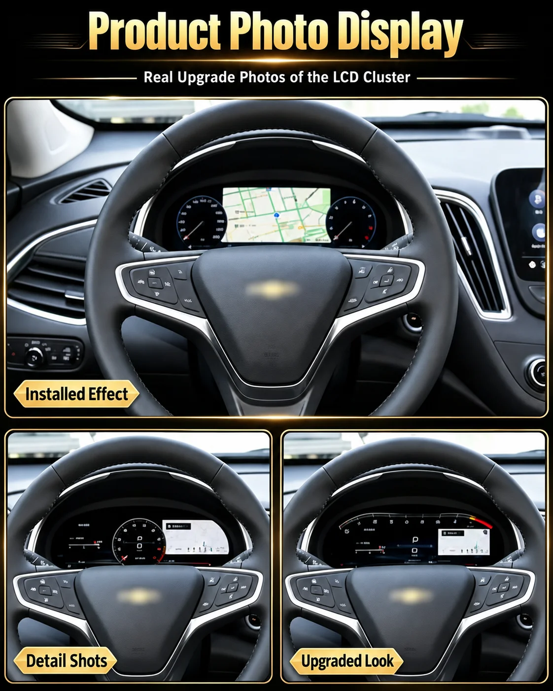 12.3 Inch LCD Digital Speedometer Instrument Cluster For Chevrolet Malibu XL 2015-2022 Dashboard Display Plug And Play