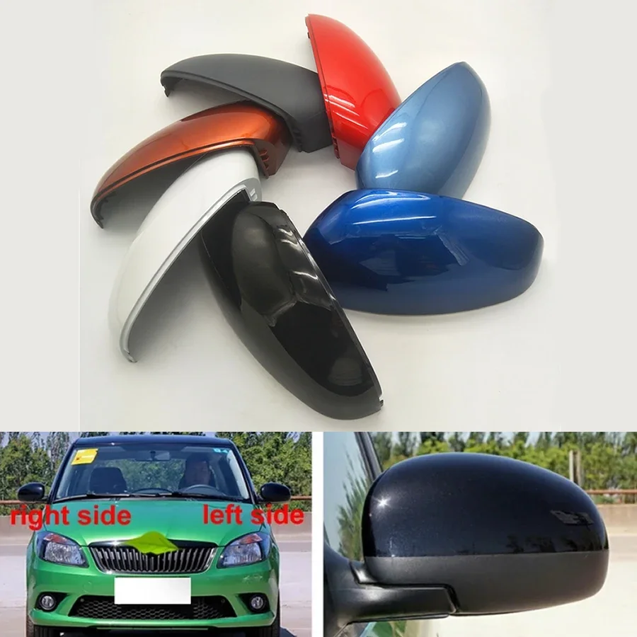 

For Skoda Fabia 2008 2009 2010 2011 2012 2013 2014 Replace Reversing Mirrors Cover Rearview Mirror Housing Color Painted