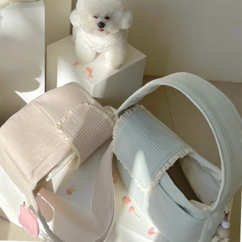 Cat bag out portable small dog backpack pet cat dog crossbody cat shoulder bag large capacity Internet celebrity