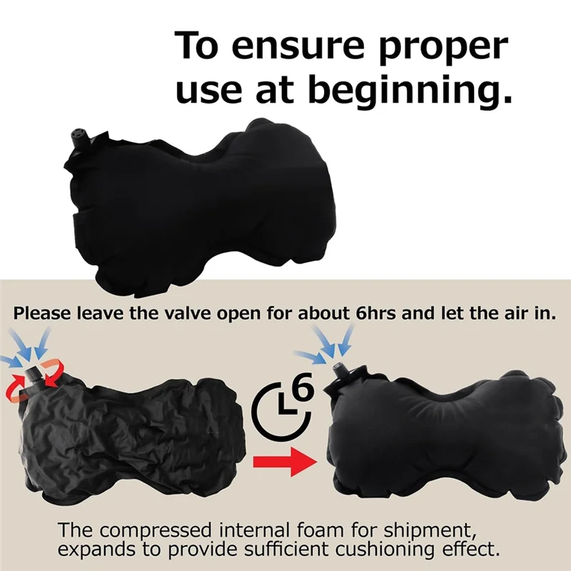 ABZV-para avión, productos de viaje de vuelo largo, almohada Lumbar, almohada de soporte Lumbar inflable esencial