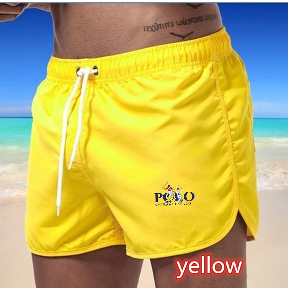 New European and American fashion men\'s casual youth multi-color sports pants running and swimming shorts men\'s beach shorts