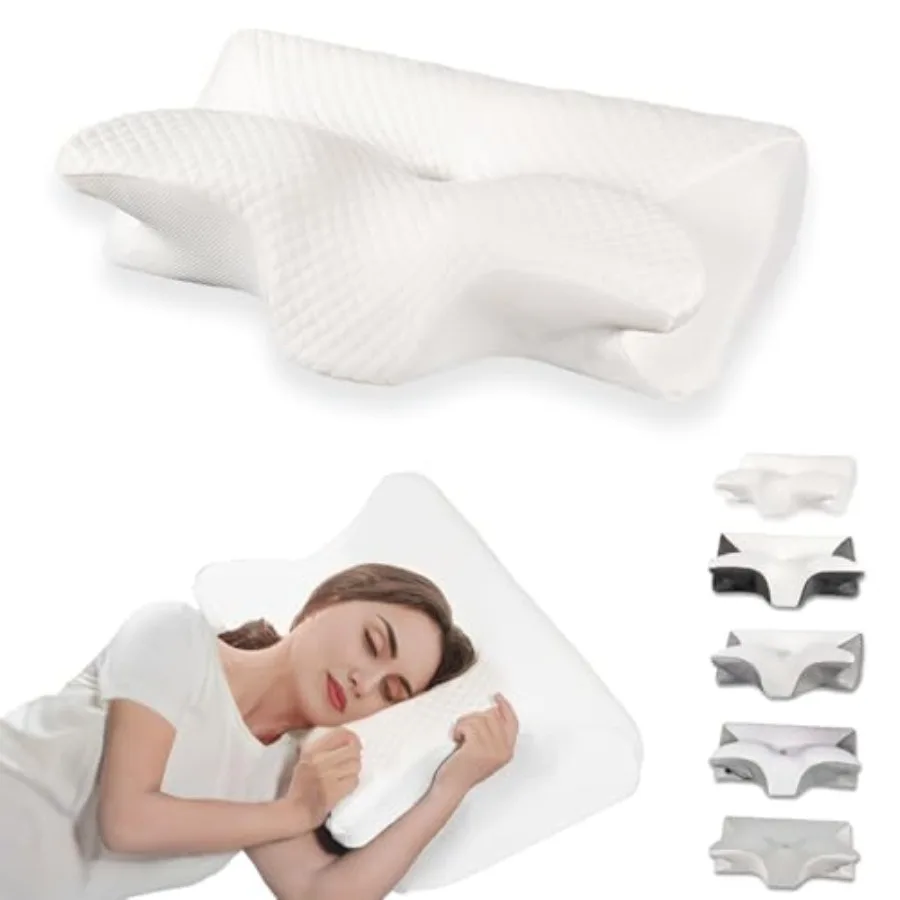 

Cervical Pillow for Neck Pain Relief Ergonomic Contour Orthopedic Pillow for Sleeping Shoulder Pain and Support Cozy Memory Foa