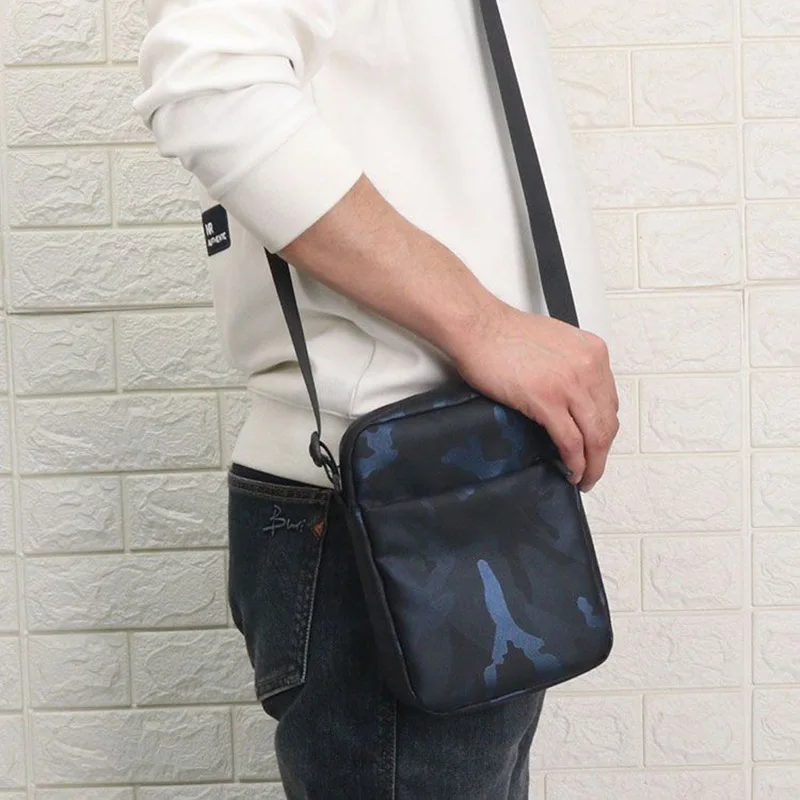 Men Satchel Fashion Nylon Cloth Shoulder Bags Men's Casual Diagonal Crossover Camouflage Hand Machine Small Square Messenger Bag