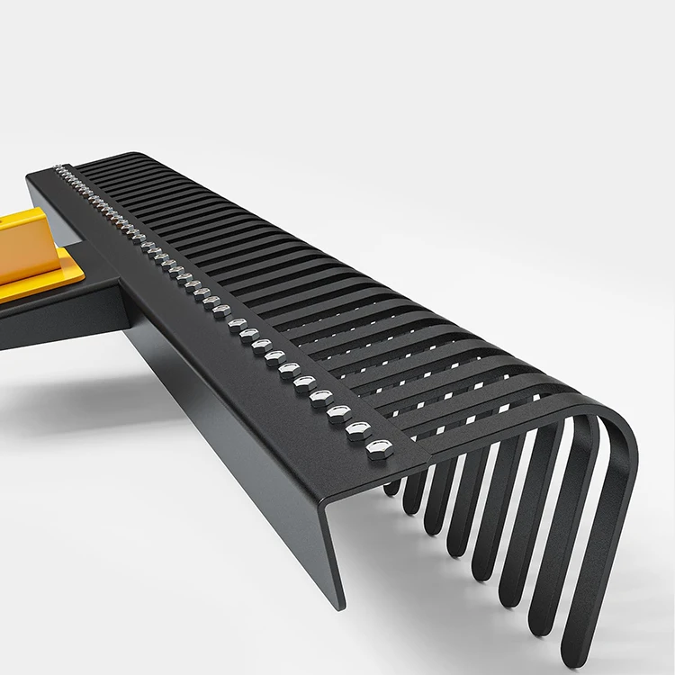 Mechanical Tractor with Hardware 3-Point Rake 32 Tooth 60 Inch Adjustable Width Strong Compatibility Carbon Steel Tractor Rake