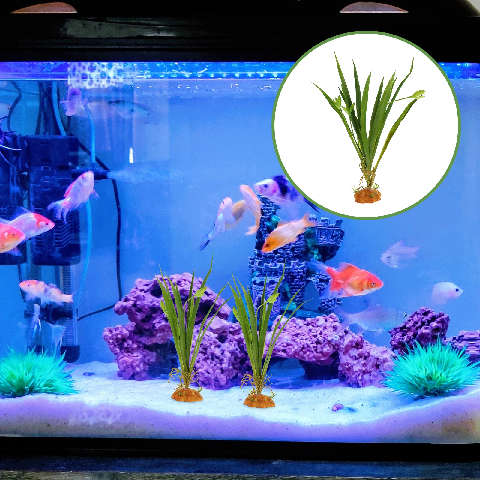 

Lifelike Fake Green Plant for Reptile Tank Decor Simulation Artificial Plants Aquarium Terrarium Landscape Reptile Habitat