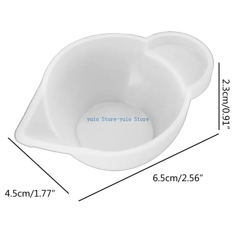 X7XB 6 قطع أكواب قياس سيليكون قابلة لإعادة الاستخدام، كوب خلط سيليكون غير لاصق #6