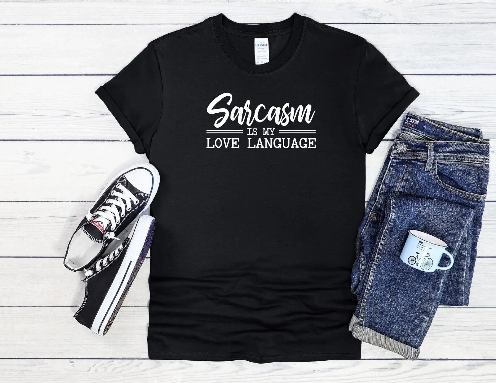 Sarcasm Love Language Jute Bag Baseball T Shirt Top 3608