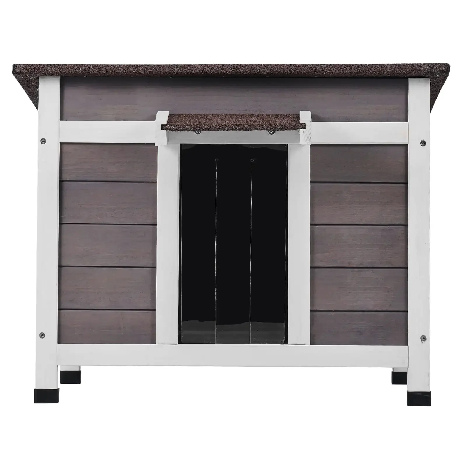 

Weather-Resistant Outdoor Cat Abode, Accommodates Numerous Felines, Exterior Wood Constructed Cat