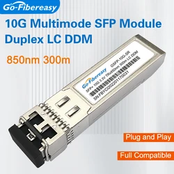 Transceptor SFP de fibra 10G SR SFP +, módulo multimodo dúplex LC 850nm 300m, Compatible con MikroTik,Ubiquiti,Dell.Switch