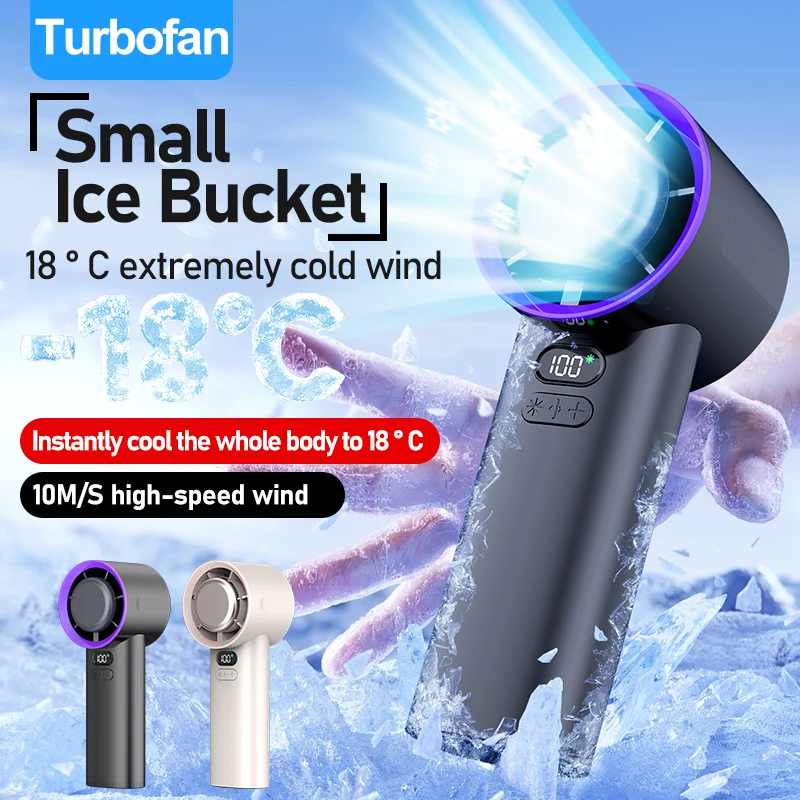 

Air Cooling Fan High-speed Wind Turbo Handheld Portable Rechargeable Fans Hand Held