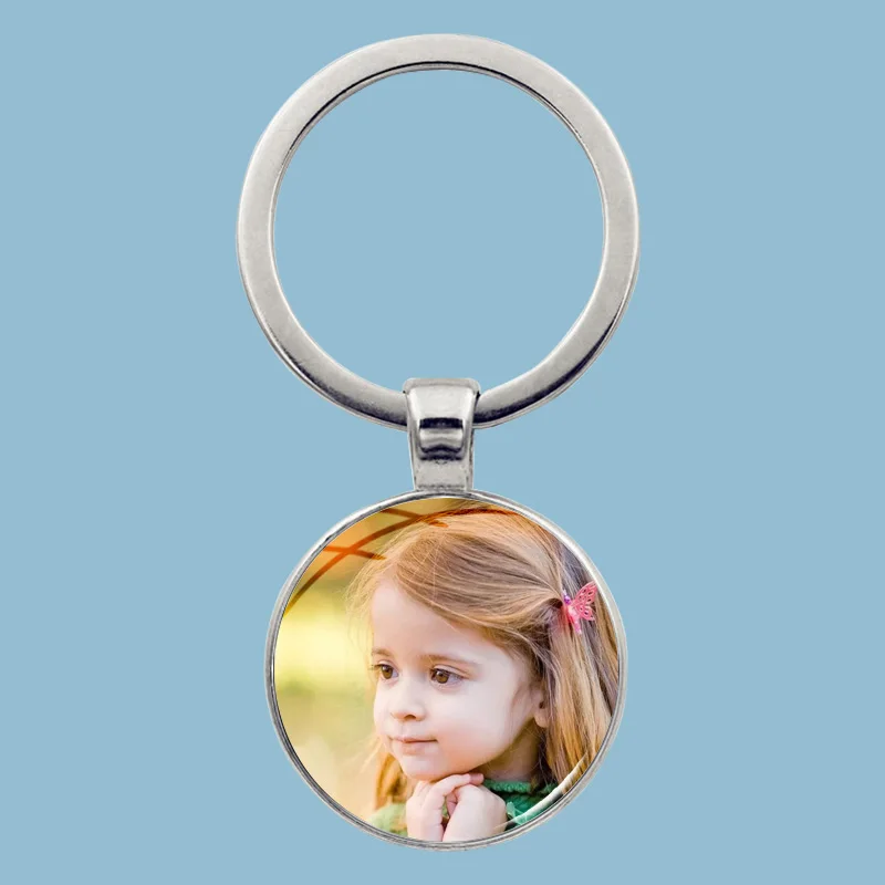 Personalized Custom Cute Photos Little Sister Little Brother Big Sister Big Brother Family Key Chain Pendant Children'S Gift