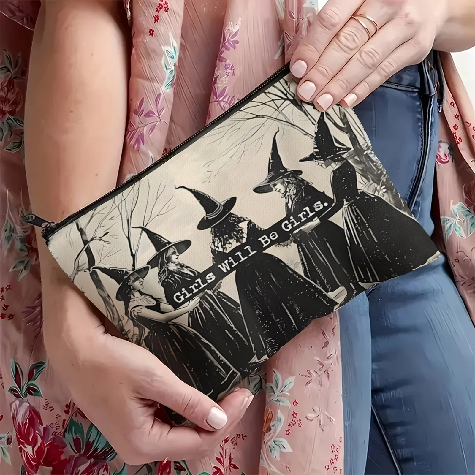 A Humorous Magic-Themed Bag For, Ideal for Travel Cosmetics, For Sisters,Students,And Adults As a Thoughtful Gift. for Halloween