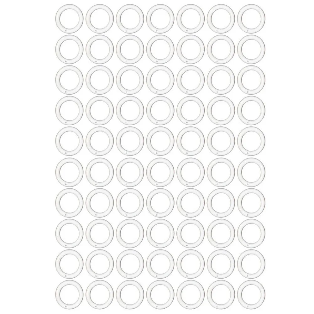 

200pcs Curtain Accessories Plastic Perforated Rings Large Hole for Window Shower Curtains Home Decor Durability Flexibility