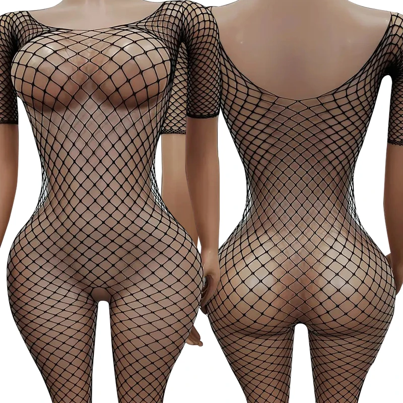 Women Summer Pajamas Sexy Sleepwear Bodystockings Silk Satin Nightwear Mesh Nightgown Plus Size Comfortable Bobydoll Sex Tights