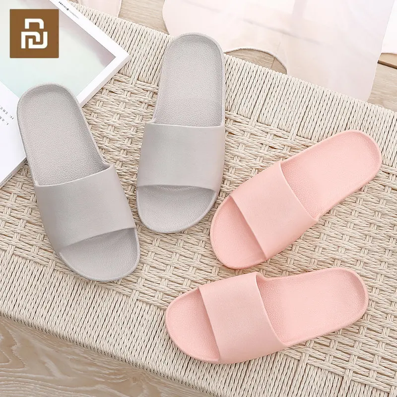 Youpin Women Thick Platform Slippers Summer Beach Eva Soft Sole Slide Sandals Leisure Men Couple Indoor Bathroom Anti-Slip Shoes