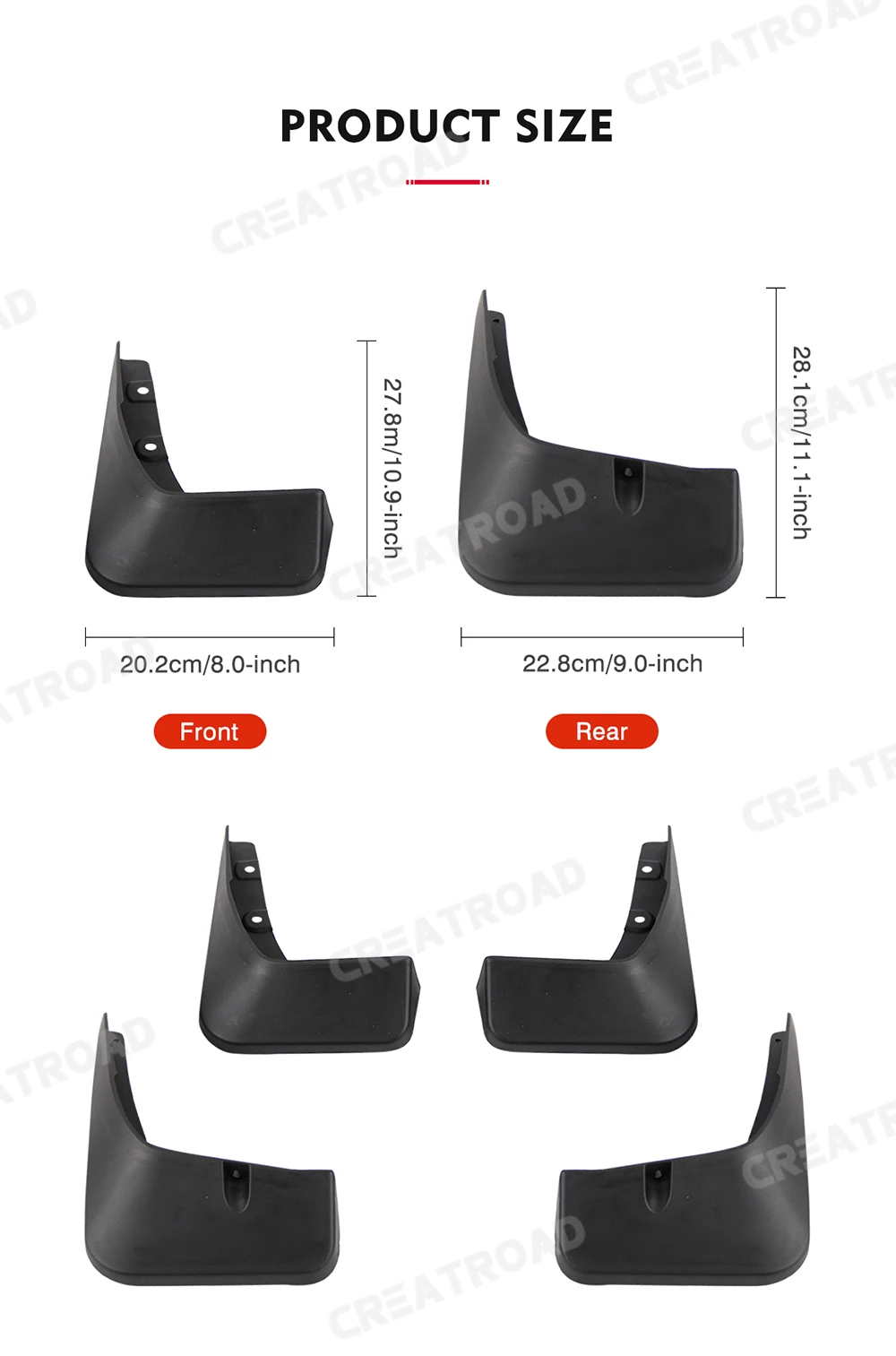 Schmutzfänger Spritzschutz Auto-Schmutzfänger für Suzuki Vitara/Escudo Kotflügel 2016-2025 2017 2018 Vorder- & Hinterfahrzeug-Schutz – Detail 4