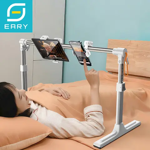 Eary 접이식 태블릿 전화 홀더 스탠드 침대용 오버헤드 마운트 라이브 블로그 스트리밍 비디오 iPhone에 적합 Samsung 4.7-12.9 인치