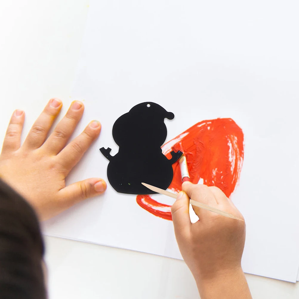 1 ชุดกระดาษวาดภาพคริสต์มาสธีม Hangable ศิลปะหัตถกรรมรูปแบบที่มีสีสันเปิดเผยงานรื่นเริงตกแต่ง DIY