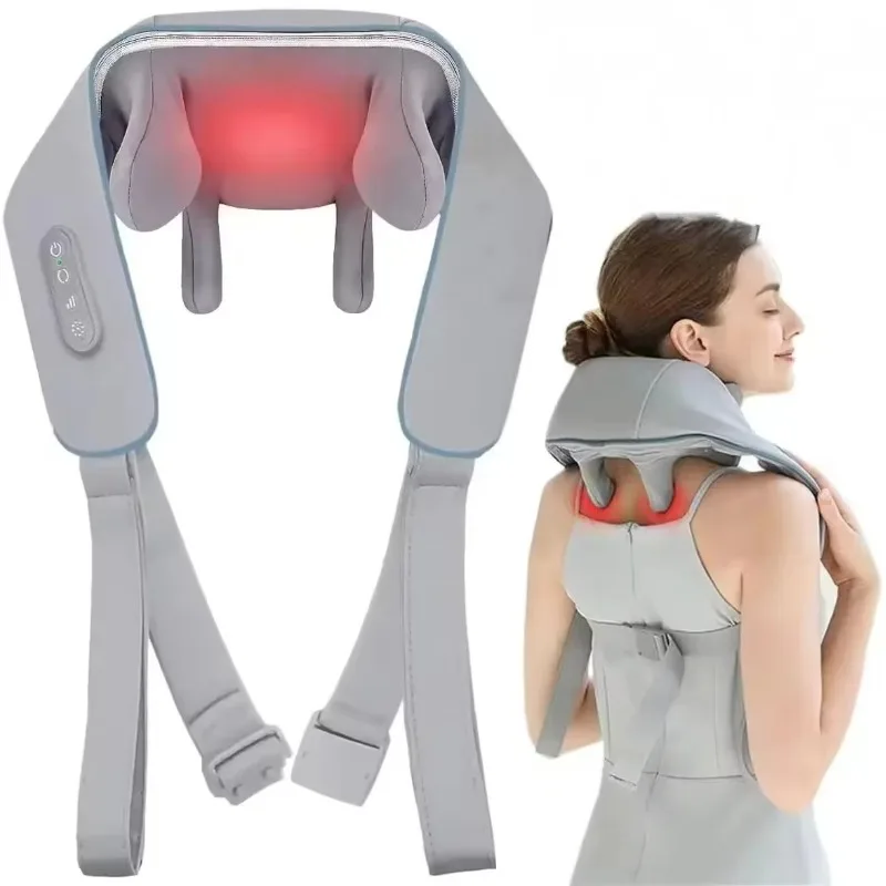 Electric Neck Shoulder Massage Shawl With Heat Muscle Relax Pain Relief Full Body Massager