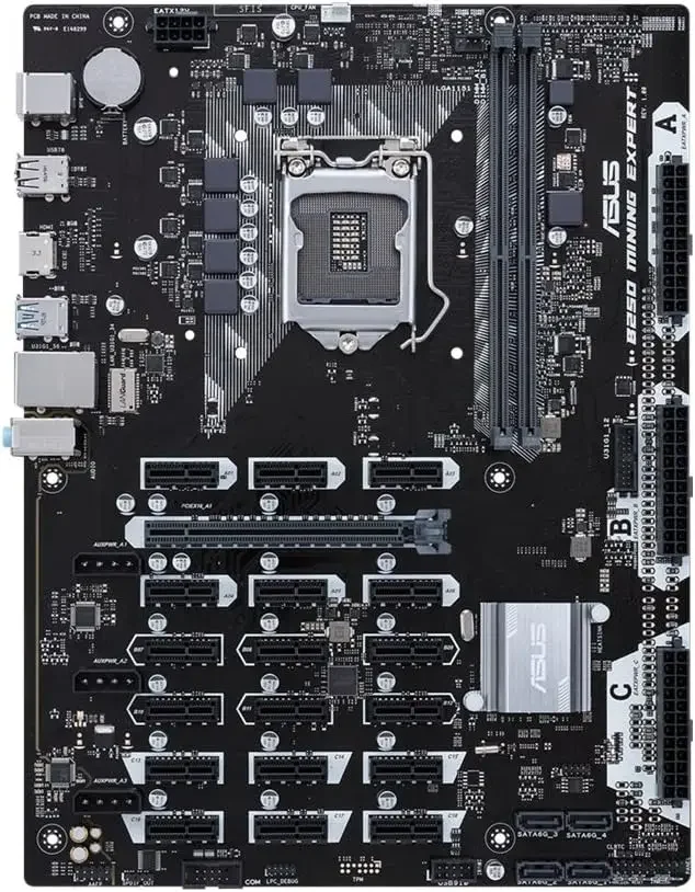 Asus B250 MINING EXPERT Mining Rig BTC ETH Mining Motherboard LGA 1151 Intel B250 DDR4 32GB support i3-6100 7300 7100 6500  CPU