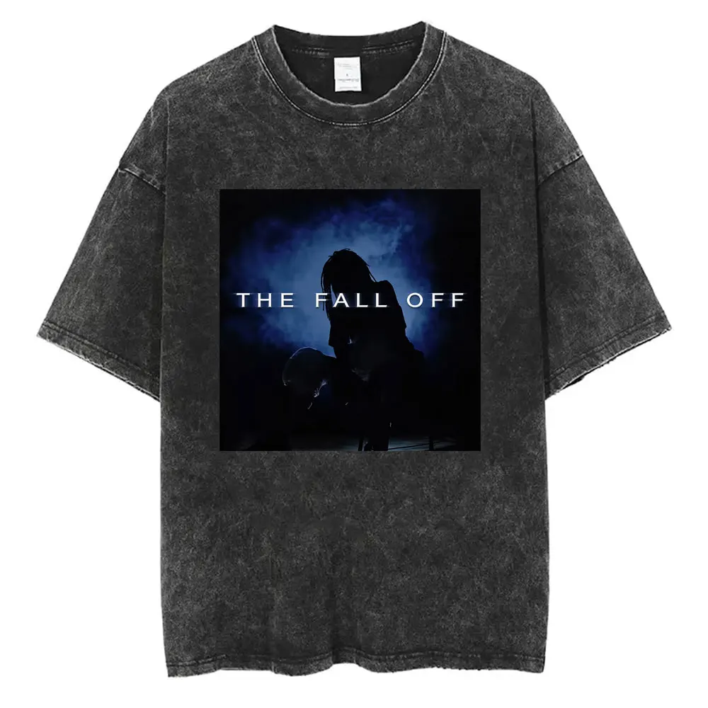 Rapper J.Cole The Fall Off Album World Tour 2026 Vintage Washed T Shirt Men Women Fashion Cotton T-shirt Male Oversized T-shirts